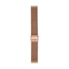 Pulseira feminina Fossil de 14 mm em aço inoxidável em ouro rosa