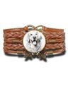 Pulseira Feminina Golden Retriever Arte Cachorro Ajustável