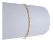 Pulseira Feminina Grumezinha 16 Cm Ouro 18k 750 Novidade