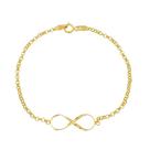 Pulseira Feminina Infinito Elo Português 2mm Ouro 18k 750