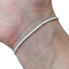 Pulseira Feminina Lacraia 2,5mm Prata 925 Legítima Original