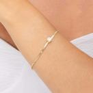 Pulseira Feminina Laminada Com Zircônia Banhada a Ouro 18K Pulseira Feminina Laminada Com Zircônia Banhada a Ouro 18K