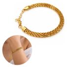Pulseira Feminina Malha Trançada Brilhante (Sofisticado e Versátil) (1 Und)