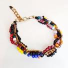 Pulseira Feminina miçangas coloridas Artesanal Hippie
