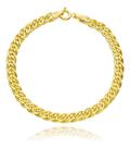 Pulseira Feminina Mimosa Grossa Ouro 18k 750 18,5cm