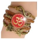 Pulseira Feminina Om Símbolo Hindu Hinduísmo On Ajustável