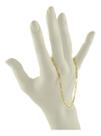 Pulseira Feminina Ouro 18k 750 Elos Alongados Maciça