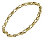 Pulseira Feminina Ouro 18k Elos Portugueses Alongados 19 Cm