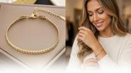 Pulseira Feminina Ouro 18k Luxo Aço Titânio Snake Não Escurece Pronta Entrega