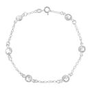 Pulseira Feminina Pedra Brilhante Zircônia De Prata 925