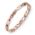 Pulseira Feminina Prata Detalhes Folheado a Ouro 18K Magnética