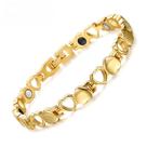 Pulseira Feminina Prata Detalhes Folheado a Ouro 18K Magnética Pulseira Feminina Prata Detalhes Folheado a Ouro 18K Magnética