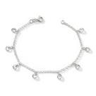 Pulseira Feminina Prata Legítima Pedrinha Saladinha Colorida