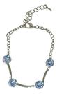 Pulseira Feminina Prateada Cristais Brilho