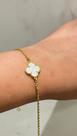 Pulseira Feminina Semi Jóia Trevo Branco