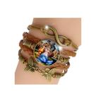 Pulseira Feminina Tondo Doni Obra de Michelangelo Santa Família Sainte Famille Ajustável