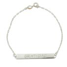 Pulseira Feminnina Placa Gratidão Prata Legitima 925