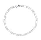 Pulseira fígaro 5mm - correntaria italiana em prata 925 com 20cm