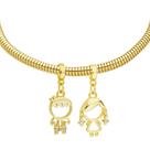 Pulseira Filhos Casal Banhado a Ouro 18k Pulseira Filhos Casal Banhado a Ouro 18k
