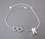 Pulseira Fina Com Infinito Inicial Folheado A Prata Pulseira Fina Com Infinito Inicial Folheado A Prata