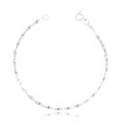 Pulseira Fina Delicada de Prata 925 Piastrine 2mm Banhada a Prata
