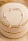 Pulseira fio com zircônia rosa Pulseira fio com zircônia rosa