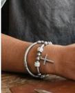 Pulseira Fio de Aço Inox Cruz Prata Bella Falcão Pulseira Fio de Aço Inox Cruz Prata Bella Falcão