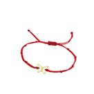 Pulseira Fio de Seda com Borboleta em Ouro 18k K050 Pulseira Fio de Seda com Borboleta em Ouro 18k K050
