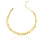 Pulseira Fita Laminada 4mm Banhada a Ouro