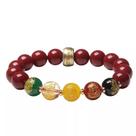 Pulseira Five Element Cinnabar com contas Wealth Gods