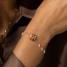 Pulseira Flor Colorida - Banho de Ouro 18k