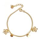 Pulseira Flores Zircônias Banhada a Ouro