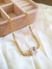 Pulseira Folheada a ouro 18k Riviera e Cristal quadrada
