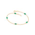 Pulseira folheada a ouro com cristais VERDE 551669 Rommanel