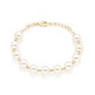 Pulseira folheada a ouro com pérolas PÉROLA 552053 Rommanel