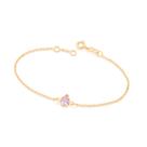 Pulseira folheada a ouro com zircônia LILÁS 551583 Rommanel