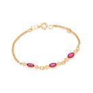 Pulseira folheada a ouro infantil ROSA 550949 Rommanel Pulseira folheada a ouro infantil ROSA 550949 Rommanel