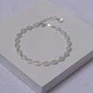 Pulseira Folheada a Prata de Folhas Duplas Pulseira Folheada a Prata de Folhas Duplas