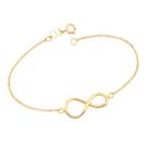 Pulseira Folheado a Ouro 18k Rommanel Joias Símbolo Infinito 19 Cm