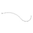 Pulseira Formada Por Corrente De Elos Piastrine Diamantados Fio 0,50 Mm.Med 22 Cm Cor:Prata