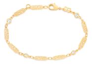 Pulseira Formada Por Elo Longo Batido Format 552063 Pulseira Formada Por Elo Longo Batido Format 552063