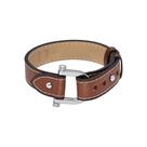 Pulseira Fossil JF04397040 Aço Inoxidável Couro Marrom 27cm