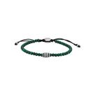 Pulseira Fossil JF04415040 Grânulos de malaquita verdes 25cm