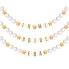 Pulseira Friendship Garland Kit Simgoing 103 unidades dourada/branca
