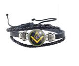 Pulseira G Maçonico Símbolo do Compasso e Esquadro da Maçonaria Livre Unissex e Ajustável Pulseira G Maçonico Símbolo do Compasso e Esquadro da Maçonaria Livre Unissex e Ajustável