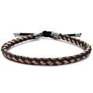 Pulseira Gafeno De Couro Trançado Masculina