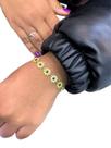 Pulseira Girassol Folheada a Prata Original 19Cm