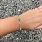 Pulseira Gravatinha Com Zircônia Colorida Folheado em Ouro 18k