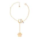 Pulseira Gravatinha Pata De Cachorro Folheado A Ouro 18k