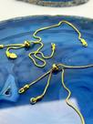 Pulseira Gravatinha Veneziana Bipartida com Fecho de Silicone Banho Ouro 2 Milésimos com Verniz Italiano - 1 Unidade